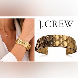 J.Crew Gold Tone Statement Cuff Bracelet